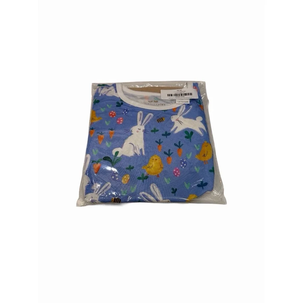 Little Sleepies Bunny Patch Two Piece Pajama Set Size 4T NWT